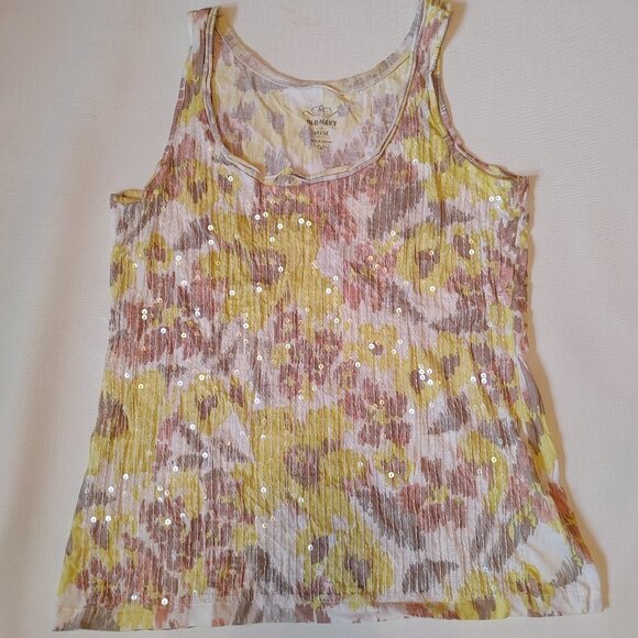 Scintillating Sequin Old Navy Tank Top Camo M - Picture 1 of 5